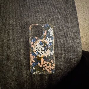 kate spade Clear Floral iPhone Case with Pink, White & Blue Flowers